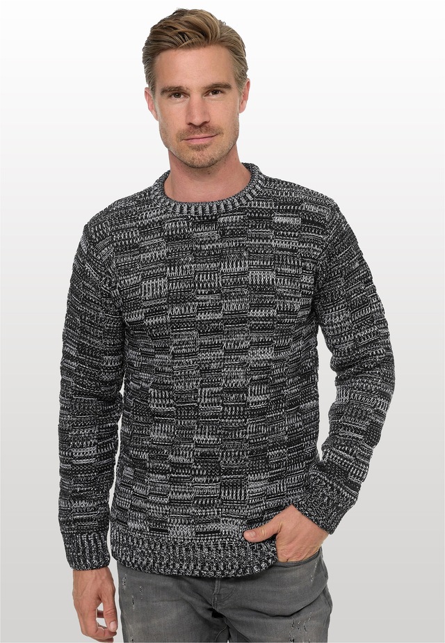 Rusty Neal Strickpullover mit dezenter Musterung und Strick-Design