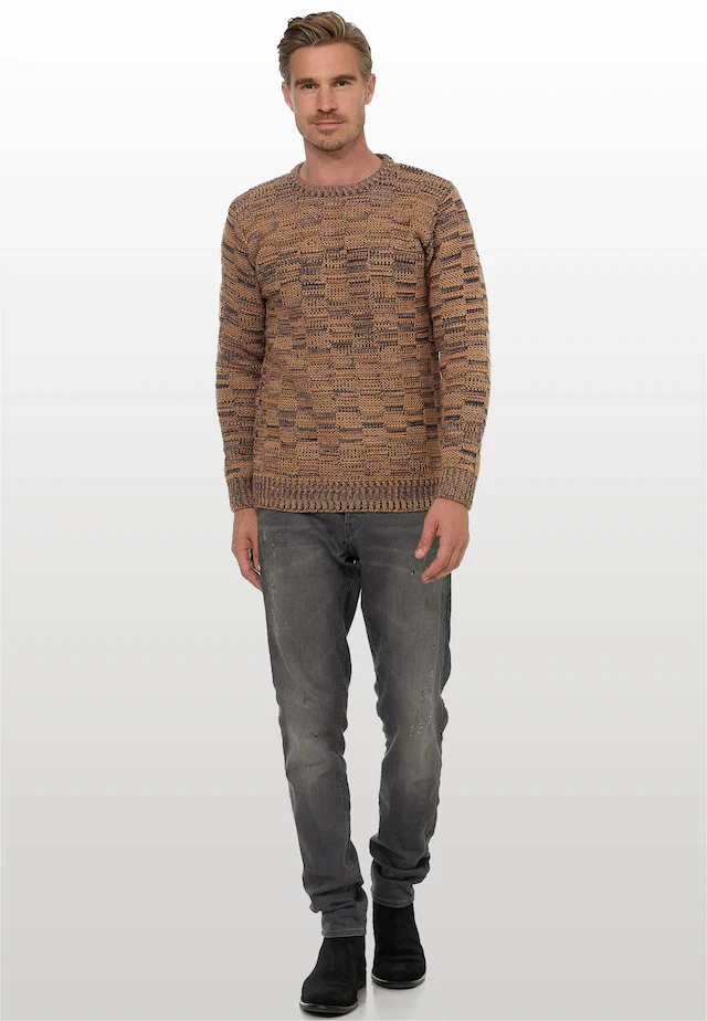 Rusty Neal Strickpullover mit dezenter Musterung und Strick-Design