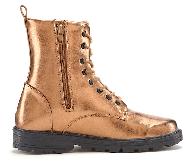 LASCANA Stiefelette »Herbststiefelette, Boots, Stiefel,« im angesagten Metallic-Look VEGAN
