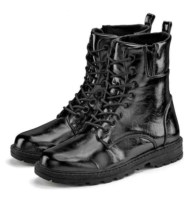 LASCANA Stiefelette »Herbststiefelette, Boots, Stiefel,« im angesagten Metallic-Look VEGAN