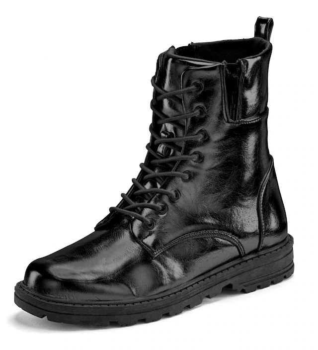 LASCANA Stiefelette »Herbststiefelette, Boots, Stiefel,« im angesagten Metallic-Look VEGAN