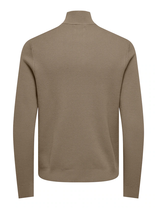 ONLY & SONS Troyer »ONSPHIL REG 12 STRUC HALF ZIP KNIT NOOS« Baumwollmischung, regular fit