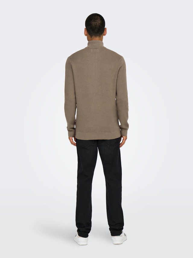ONLY & SONS Troyer »ONSPHIL REG 12 STRUC HALF ZIP KNIT NOOS« Baumwollmischung, regular fit