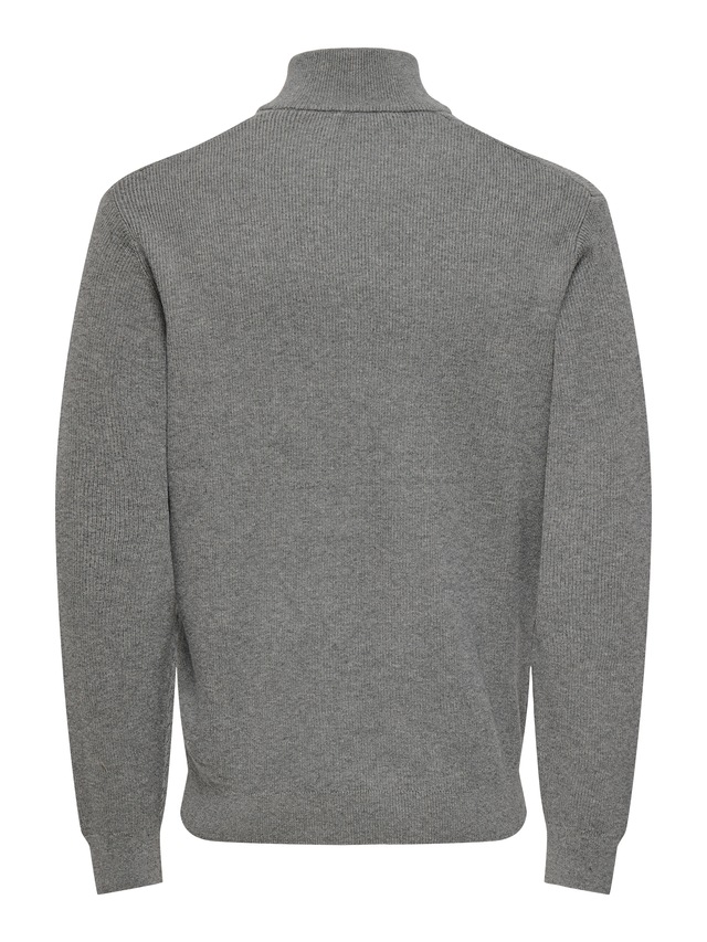 ONLY & SONS Troyer »ONSPHIL REG 12 STRUC HALF ZIP KNIT NOOS« Baumwollmischung, regular fit