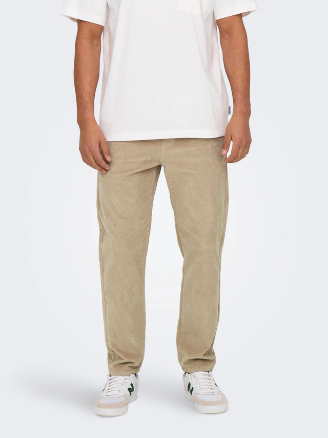 ONLY & SONS Cordschlupfhose »ONSLINUS TAP CORDUROY 0185 PANT NOOS« Baumwollmischung, regular fit