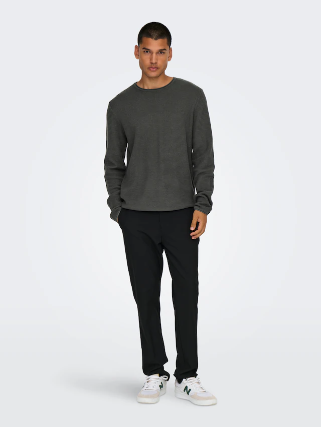 ONLY & SONS Strickpullover »ONSERIC REG 12 STRUC CREW KNIT« Baumwolle, regular fit