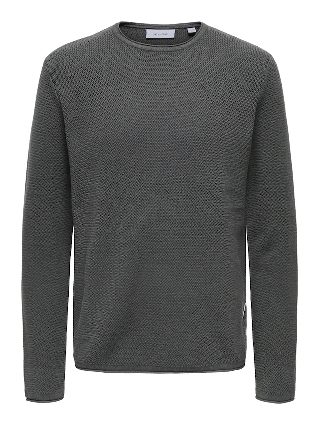 ONLY & SONS Strickpullover »ONSERIC REG 12 STRUC CREW KNIT« Baumwolle, regular fit