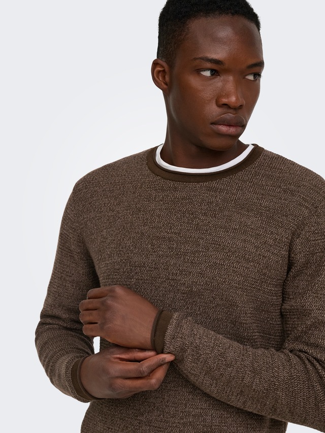 ONLY & SONS Strickpullover »ONSERIC REG 12 STRUC CREW KNIT« Baumwolle, regular fit