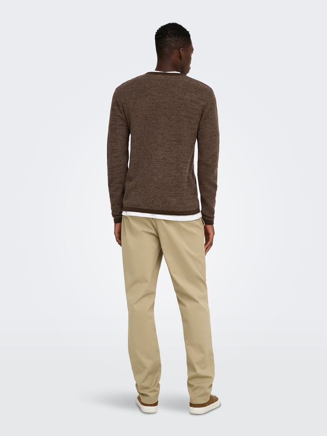 ONLY & SONS Strickpullover »ONSERIC REG 12 STRUC CREW KNIT« Baumwolle, regular fit