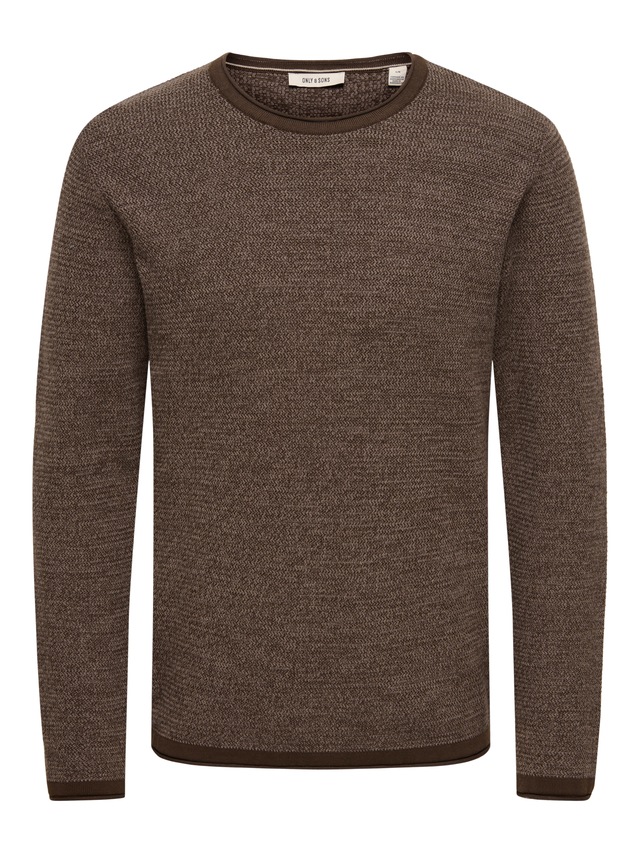 ONLY & SONS Strickpullover »ONSERIC REG 12 STRUC CREW KNIT« Baumwolle, regular fit