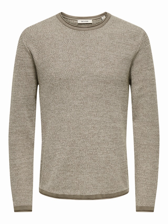 ONLY & SONS Strickpullover »ONSERIC REG 12 STRUC CREW KNIT« Baumwolle, regular fit