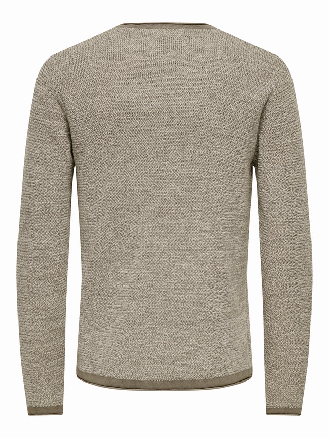 ONLY & SONS Strickpullover »ONSERIC REG 12 STRUC CREW KNIT« Baumwolle, regular fit