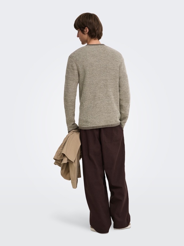 ONLY & SONS Strickpullover »ONSERIC REG 12 STRUC CREW KNIT« Baumwolle, regular fit