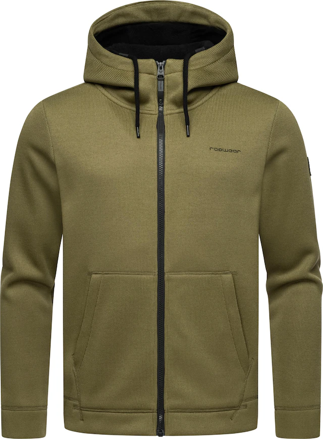 Ragwear Kapuzenstrickjacke »Fabian« Herren Basic Rippstrick-Jacke mit Kapuze