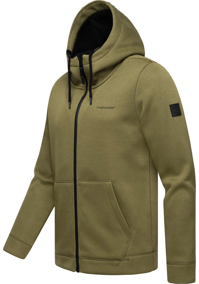 Ragwear Kapuzenstrickjacke »Fabian« Herren Basic Rippstrick-Jacke mit Kapuze