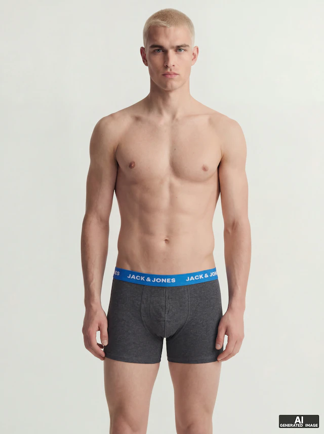 Jack & Jones Trunk »JACSOLID Stretchkomfort, elastisch, bequem mit sportlichem Look« Packung, 12 Stk. bedruckt, modisch, eng anliegend, Baumwollmischung, Bündchen