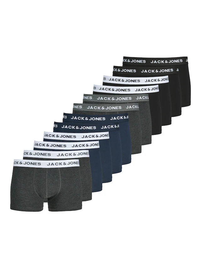 Jack & Jones Trunk »JACSOLID Stretchkomfort, elastisch, bequem mit sportlichem Look« Packung, 12 Stk. bedruckt, modisch, eng anliegend, Baumwollmischung, Bündchen