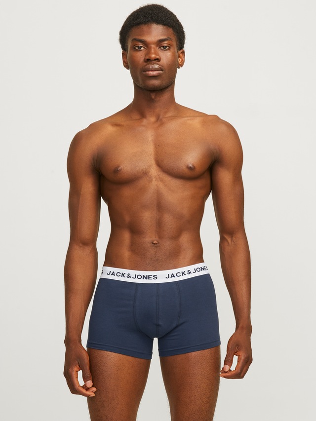 Jack & Jones Trunk »JACSOLID Stretchkomfort, elastisch, bequem mit sportlichem Look« Packung, 12 Stk. bedruckt, modisch, eng anliegend, Baumwollmischung, Bündchen