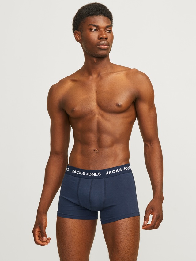 Jack & Jones Trunk »JACSOLID Stretchkomfort, elastisch, bequem mit sportlichem Look« Packung, 12 Stk. bedruckt, modisch, eng anliegend, Baumwollmischung, Bündchen