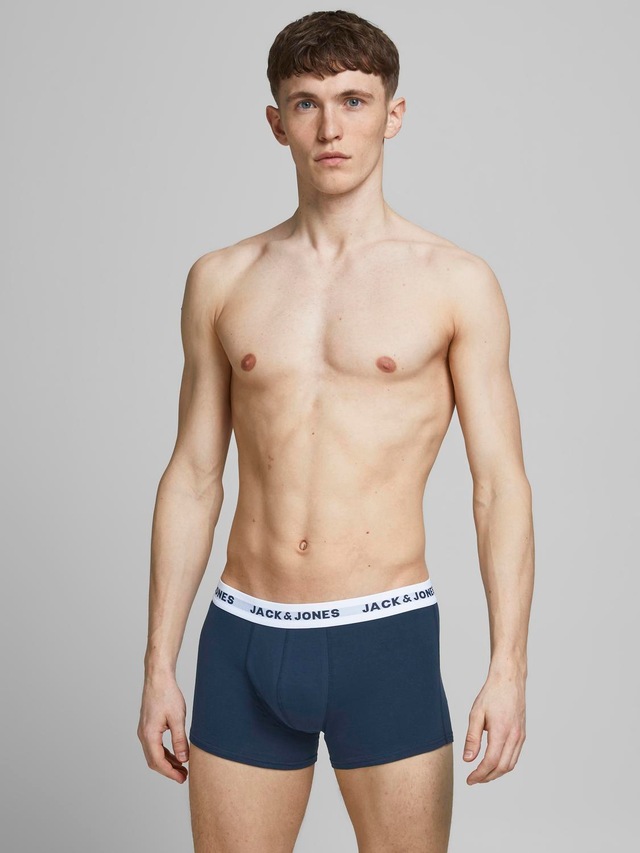 Jack & Jones Trunk »JACSOLID Stretchkomfort, elastisch, bequem mit sportlichem Look« Packung, 12 Stk. bedruckt, modisch, eng anliegend, Baumwollmischung, Bündchen