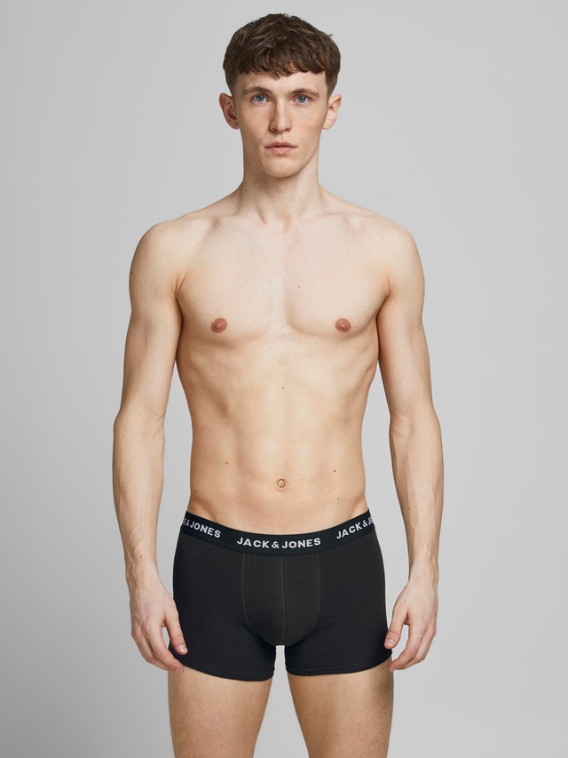 Jack & Jones Trunk »JACSOLID Stretchkomfort, elastisch, bequem mit sportlichem Look« Packung, 12 Stk. bedruckt, modisch, eng anliegend, Baumwollmischung, Bündchen