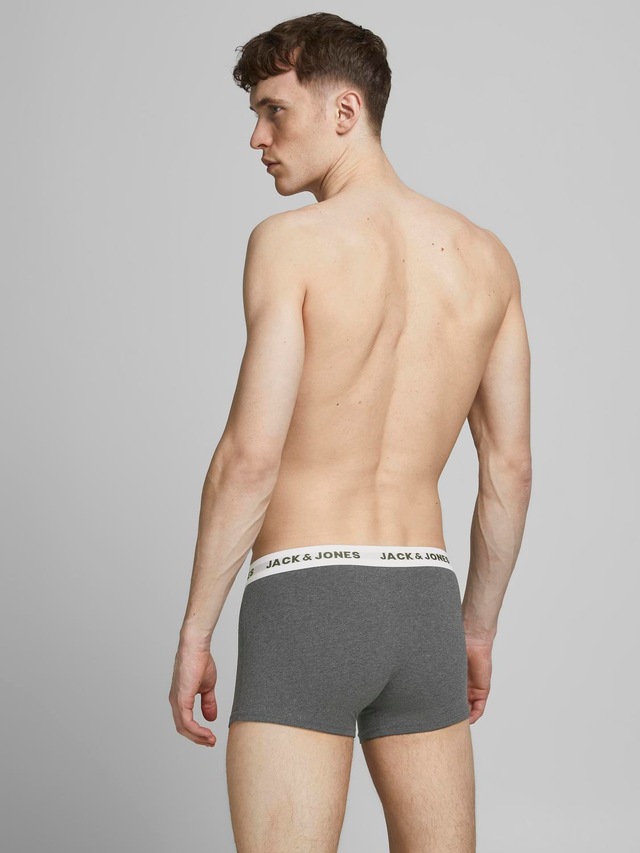 Jack & Jones Trunk »JACSOLID Stretchkomfort, elastisch, bequem mit sportlichem Look« Packung, 12 Stk. bedruckt, modisch, eng anliegend, Baumwollmischung, Bündchen