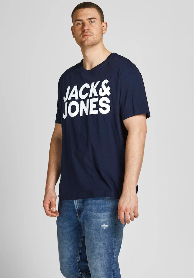 Jack & Jones PlusSize »JJECORP LOGO TEE SS O-NECK NOOS PLS« Baumwolle, regular fit