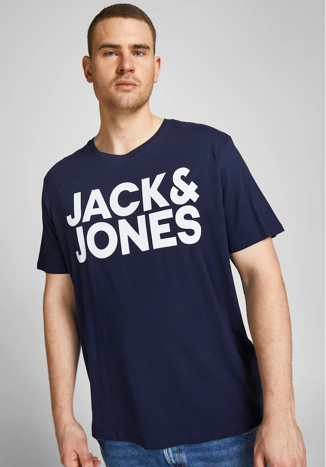 Jack & Jones PlusSize »JJECORP LOGO TEE SS O-NECK NOOS PLS« Baumwolle, regular fit