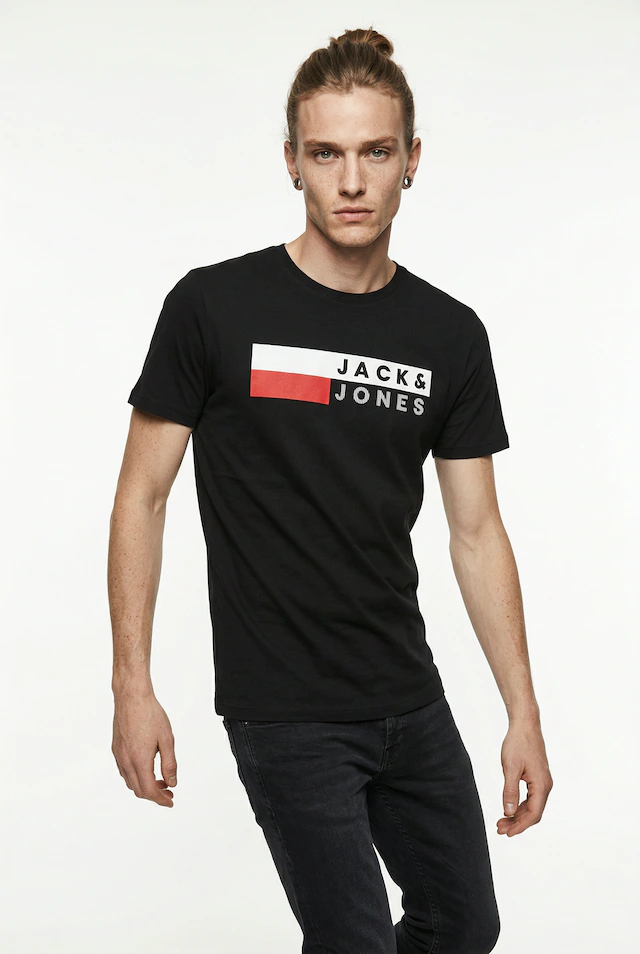 Jack & Jones PlusSize »JJECORP LOGO TEE SS O-NECK NOOS PLS« Baumwolle, regular fit