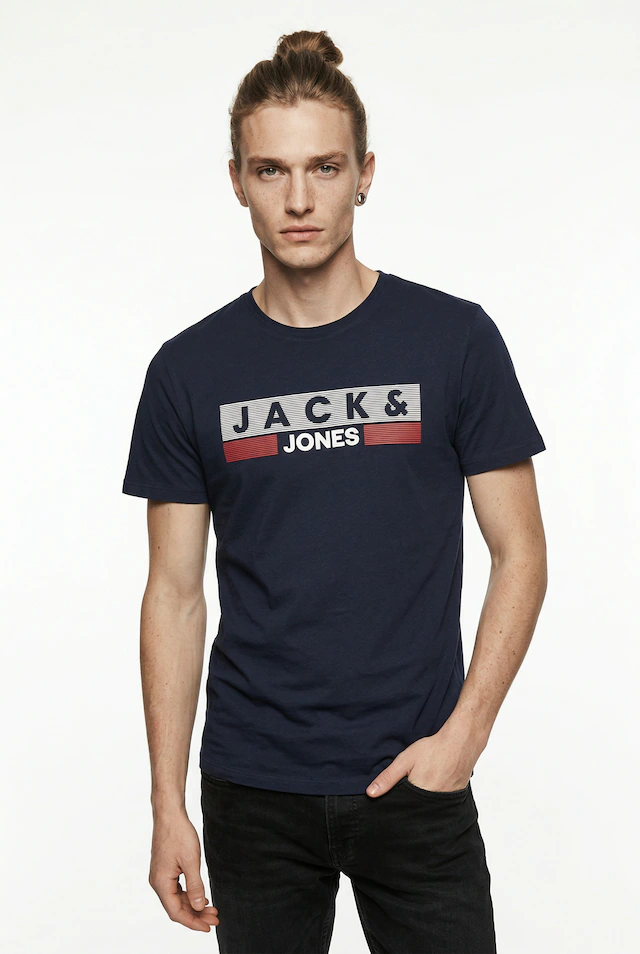 Jack & Jones PlusSize »JJECORP LOGO TEE SS O-NECK NOOS PLS« Baumwolle, regular fit