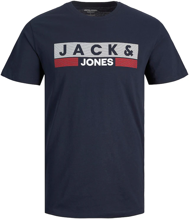 Jack & Jones PlusSize »JJECORP LOGO TEE SS O-NECK NOOS PLS« Baumwolle, regular fit
