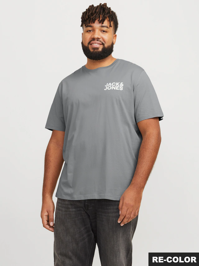 Jack & Jones PlusSize »JJECORP LOGO TEE SS O-NECK NOOS PLS« Baumwolle, regular fit