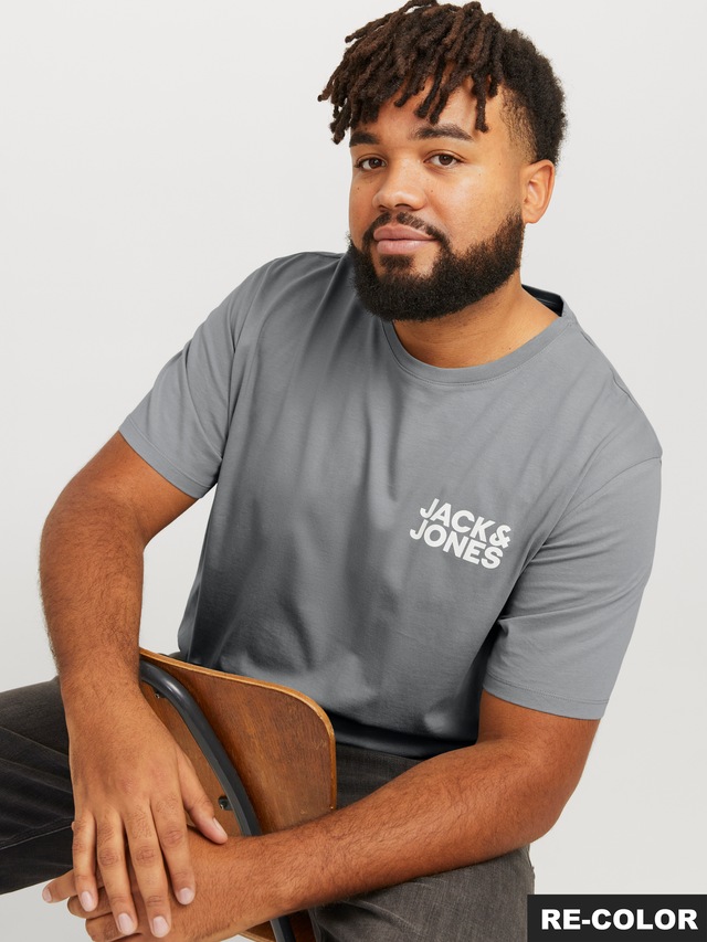 Jack & Jones PlusSize »JJECORP LOGO TEE SS O-NECK NOOS PLS« Baumwolle, regular fit
