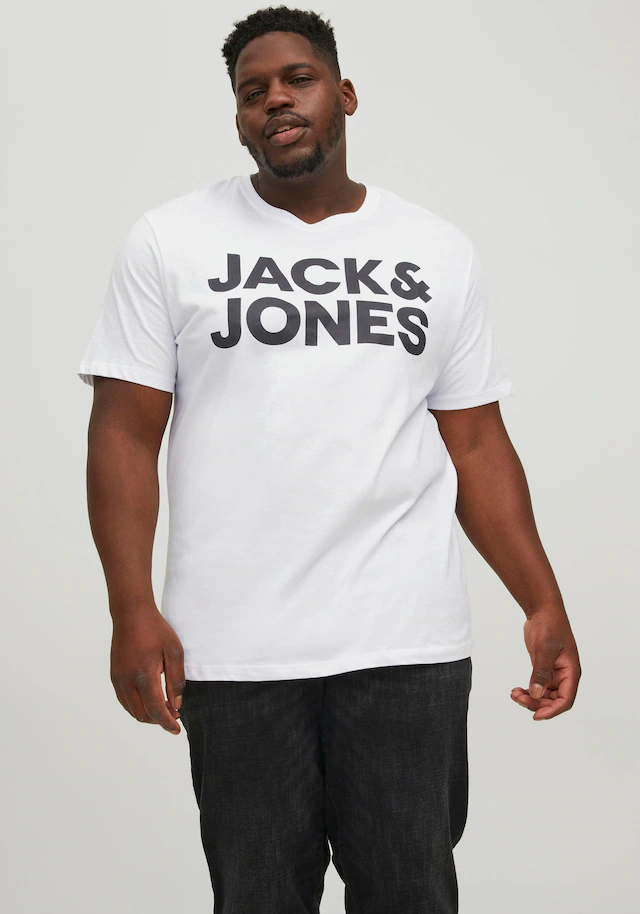 Jack & Jones PlusSize »JJECORP LOGO TEE SS O-NECK NOOS PLS« Baumwolle, regular fit