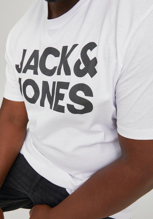 Jack & Jones PlusSize »JJECORP LOGO TEE SS O-NECK NOOS PLS« Baumwolle, regular fit