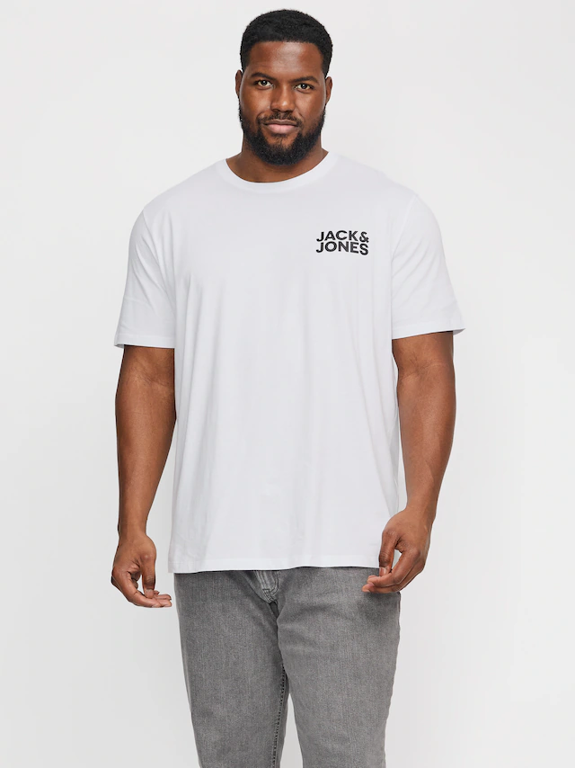 Jack & Jones PlusSize »JJECORP LOGO TEE SS O-NECK NOOS PLS« Baumwolle, regular fit