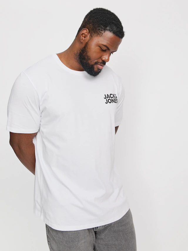 Jack & Jones PlusSize »JJECORP LOGO TEE SS O-NECK NOOS PLS« Baumwolle, regular fit
