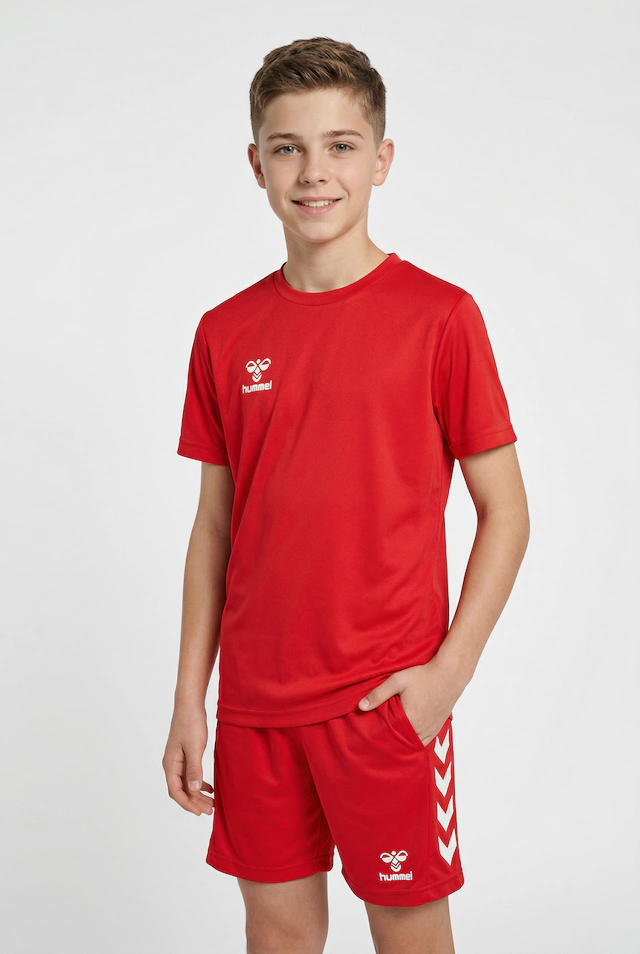 hummel T-Shirt & Shorts »HMLLOGO SET KIDS« Set, 2, 2 tlg. 2-teiliges Set aus T-Shirt und Shorts, pflegeleicht, für Kinder
