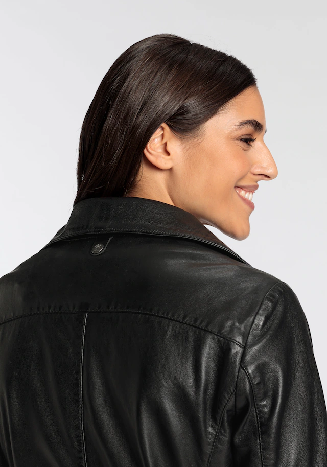 Mauritius Ledermantel »GWTaruh OT« 2 femininer Leder-Trenchcoat mit Bindegürtel