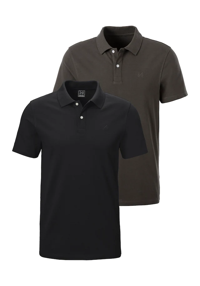 John Devin Poloshirt im-2er-Pack, 2 Stk. mit dezenter- hochwertiger Logostickerei - 2er-Sparpack