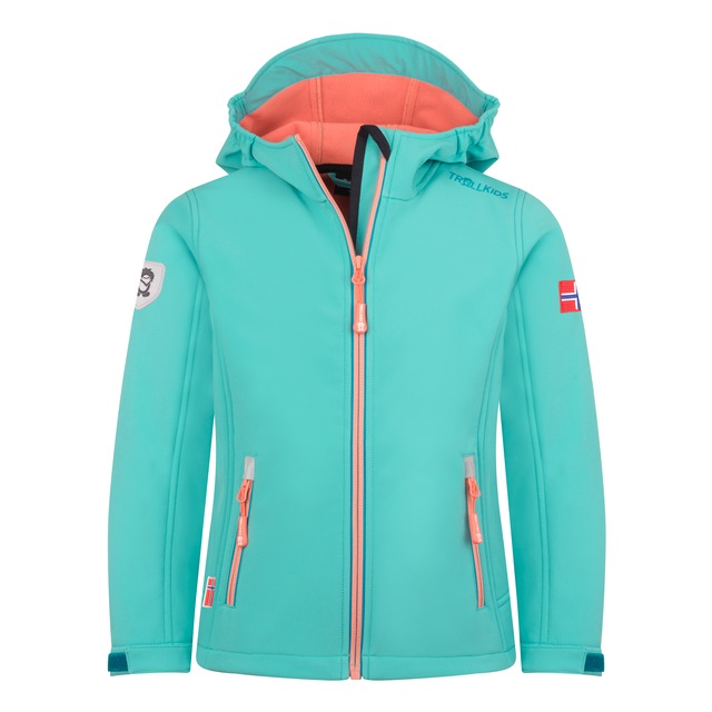 TROLLKIDS Softshelljacke »Girls Trollfjord Jacket« sportliche Softshelljacke, aus Kunstfaser, mit Reißverschluss