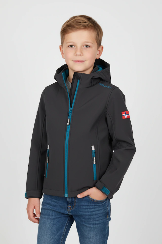 TROLLKIDS Softshelljacke »Kids Trollfjord Jacket« Langarm-Design, mit Reißverschluss, wärmeisolierend