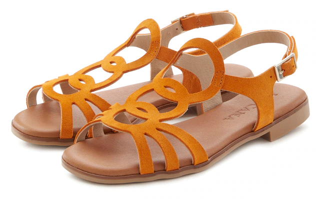 LASCANA Sandale »Sommerschuh« aus hochwertigem Leder, Sandalette, Sommerschuh