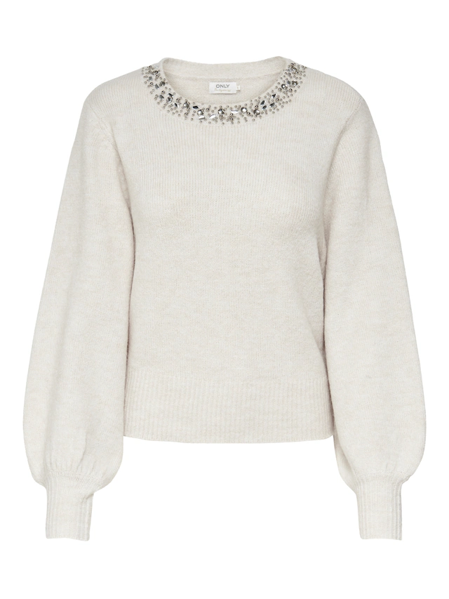 ONLY Strickpullover »ONLELSA L/S PULLOVER KNT NOOS« Materialmix, regular fit