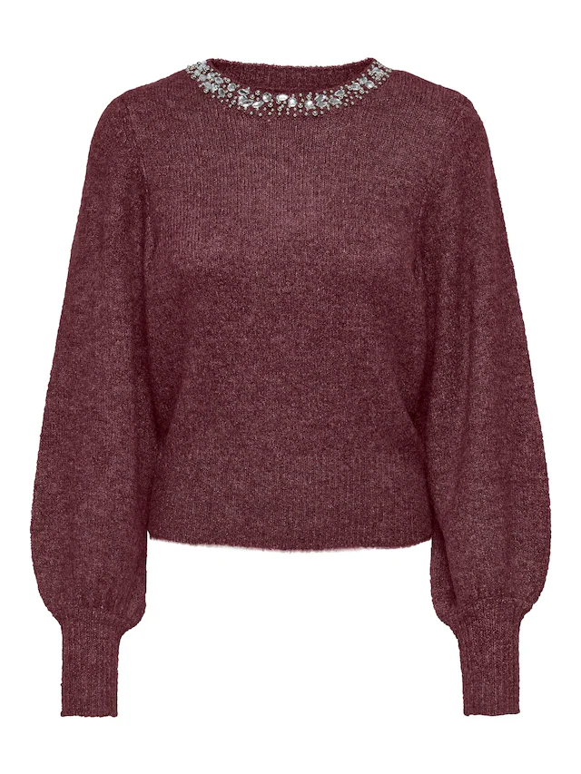 ONLY Strickpullover »ONLELSA L/S PULLOVER KNT NOOS« Materialmix, regular fit