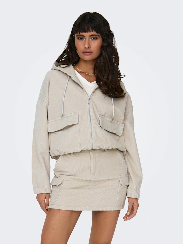 ONLY Cordjacke »ONLKENZIE L/S CORD JACKET PNT NOOS« mit Kapuze Baumwollmischung