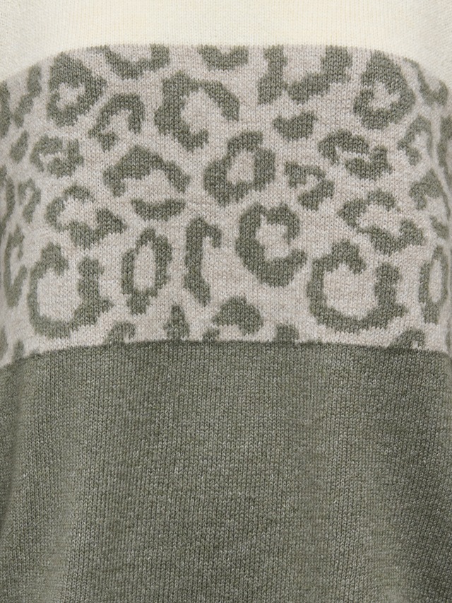 ONLY Rundhalspullover »ONLJADE ANIMAL LS O-NECK NOOS KNT« Kunstfaser, regular fit