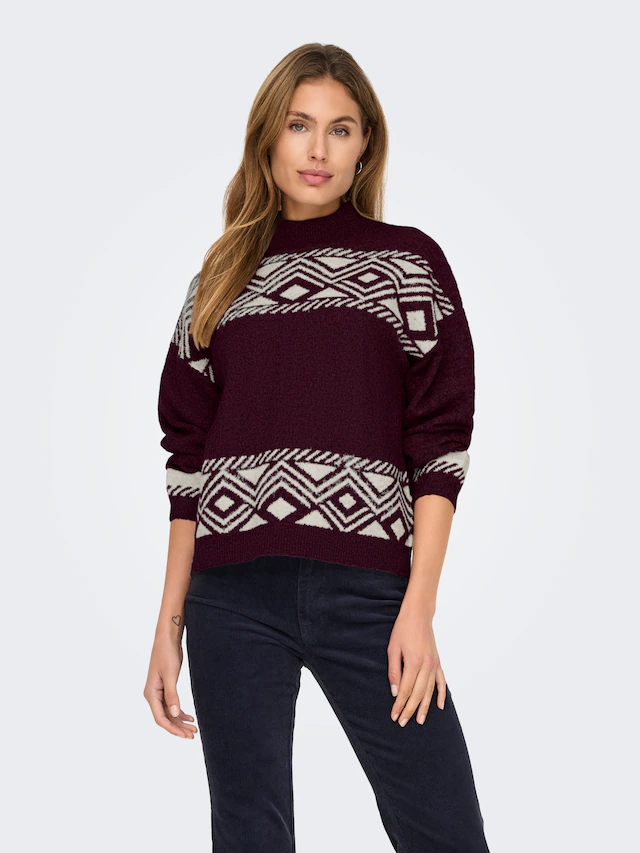 ONLY Stehkragenpullover »ONLVICTORIA L/S PULLOVER KNT NOOS«