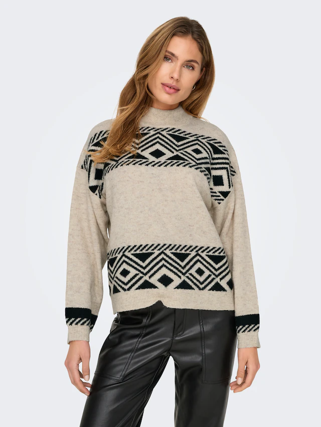 ONLY Stehkragenpullover »ONLVICTORIA L/S PULLOVER KNT NOOS«