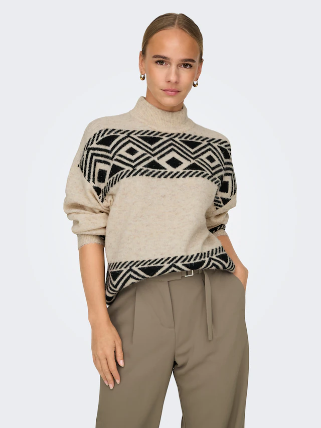 ONLY Stehkragenpullover »ONLVICTORIA L/S PULLOVER KNT NOOS«